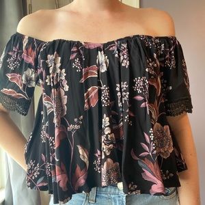Off the shoulder floral top